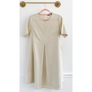 Roolee Cream Striped Dress